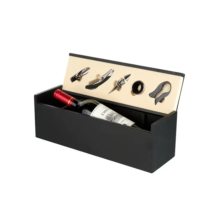 Set de vinuri negre din lemn