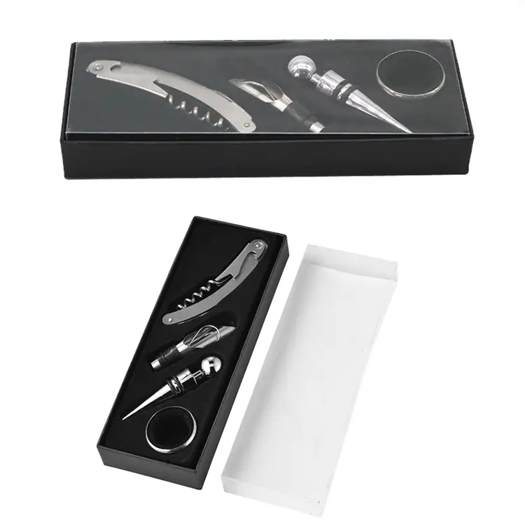 Set de vinuri cu cutie de carton negru mat
