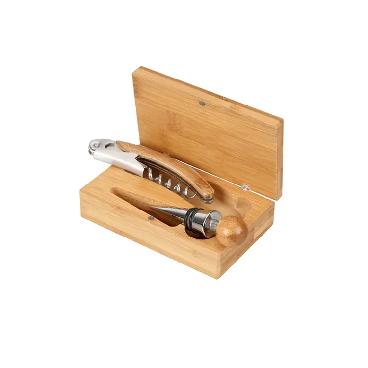 Set de vinuri de bambus cadou de instrumente
